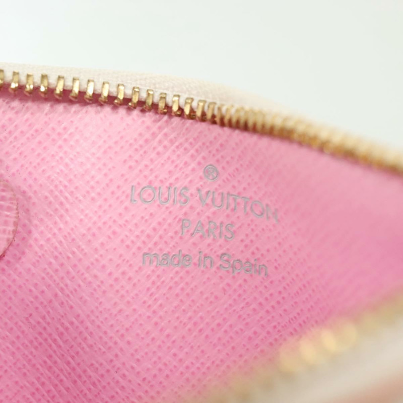 【日本直送】路易威登 Multicolor Pochette Cles NM 零錢包 白色 M93734 LV Auth 142352-9