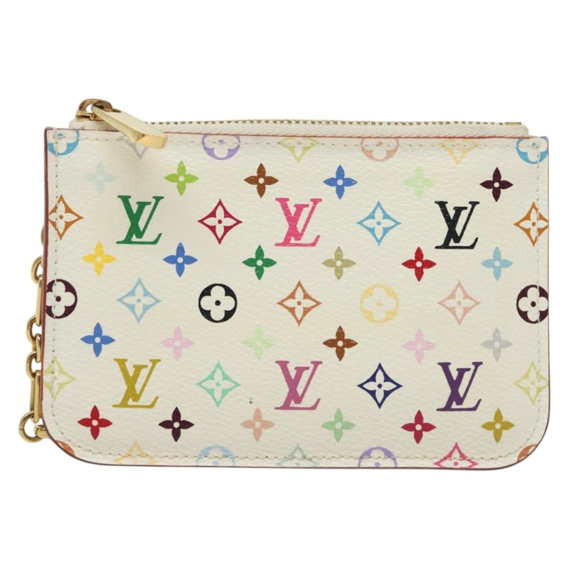 【日本直送】路易威登 Multicolor Pochette Cles NM 零錢包 白色 M93734 LV Auth 142352-12