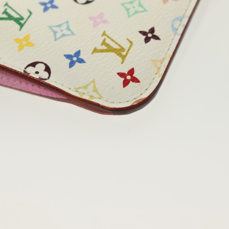 【日本直送】路易威登 Multicolor Pochette Cles NM 零錢包 白色 M93734 LV Auth 142352-13