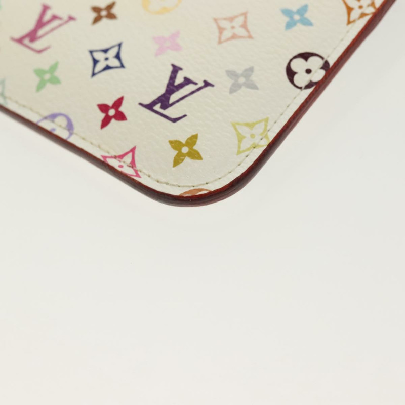【日本直送】路易威登 Multicolor Pochette Cles NM 零錢包 白色 M93734 LV Auth 142352-14