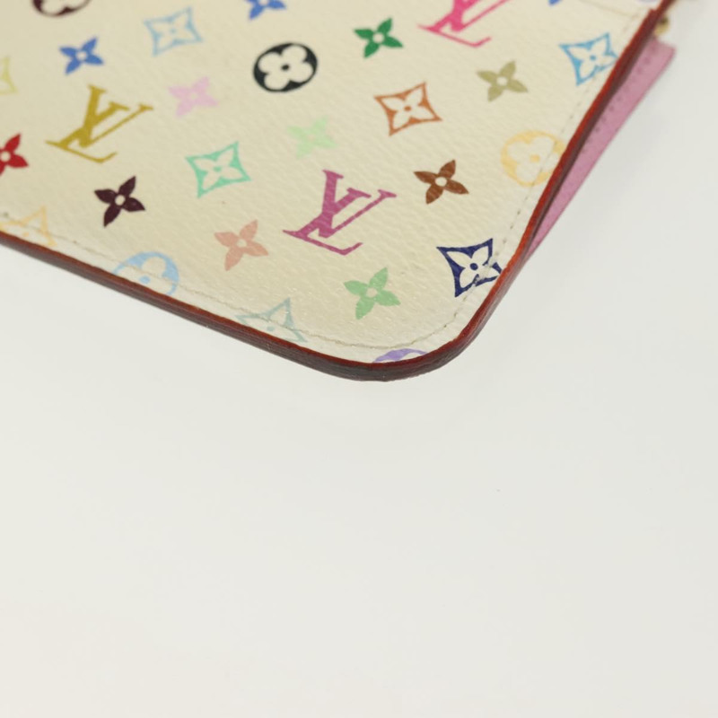 【日本直送】路易威登 Multicolor Pochette Cles NM 零錢包 白色 M93734 LV Auth 142352-16