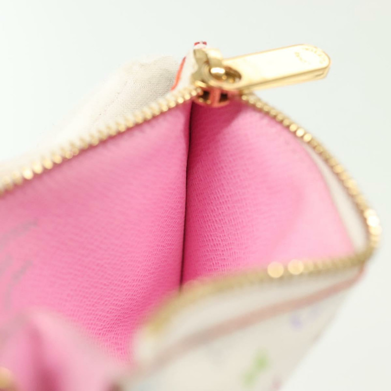 【日本直送】路易威登 Multicolor Pochette Cles NM 零錢包 白色 M93734 LV Auth 142352-18