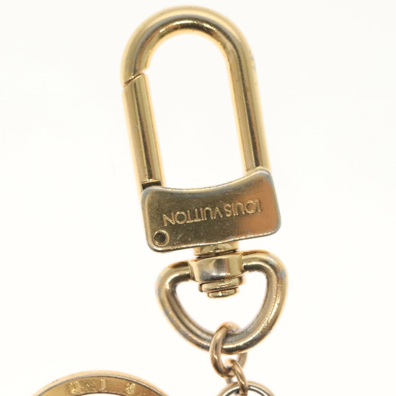 【日本直送】路易威登 Monogram 綻放花朵吊飾 金屬 金色 M63084 LV Auth 142401-5