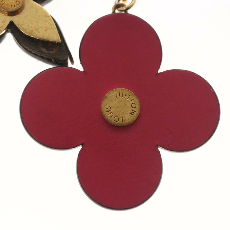 【日本直送】路易威登 Monogram 綻放花朵吊飾 金屬 金色 M63084 LV Auth 142401-7