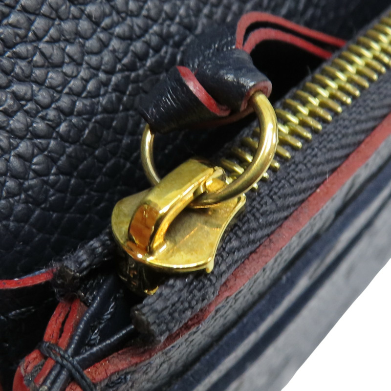 藍色 壓紋皮革 EMILIE 扣式 長夾 M649417-11