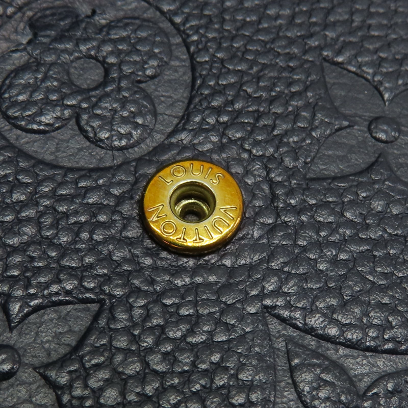 藍色 壓紋皮革 EMILIE 扣式 長夾 M649417-12