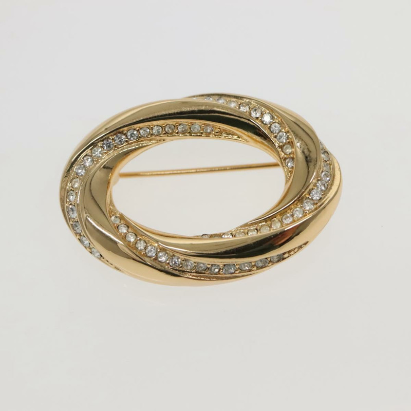 【日本直送】Christian Dior 金屬金胸針 Auth 142053-1