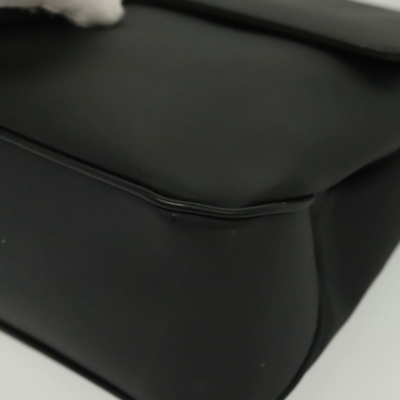 【日本直送】Salvatore Ferragamo Vala 單肩包，黑色銀色皮革，正品編號 141973-14