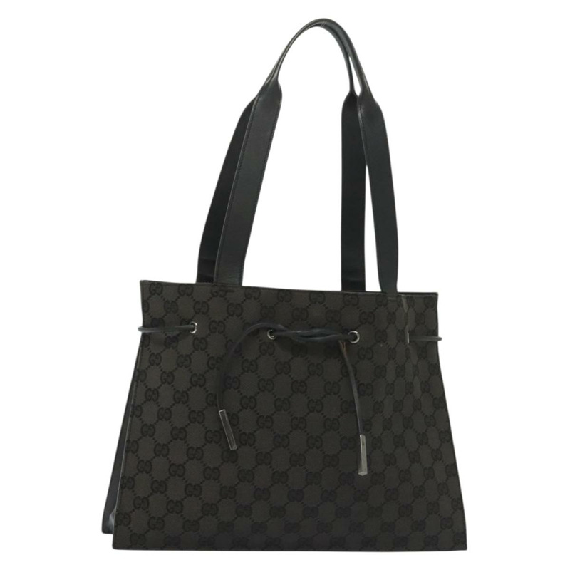 【日本直送】GUCCI GG帆布托特包 黑色 銀色 002 1053 正品 142008-0