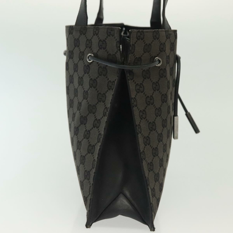 【日本直送】GUCCI GG帆布托特包 黑色 銀色 002 1053 正品 142008-3