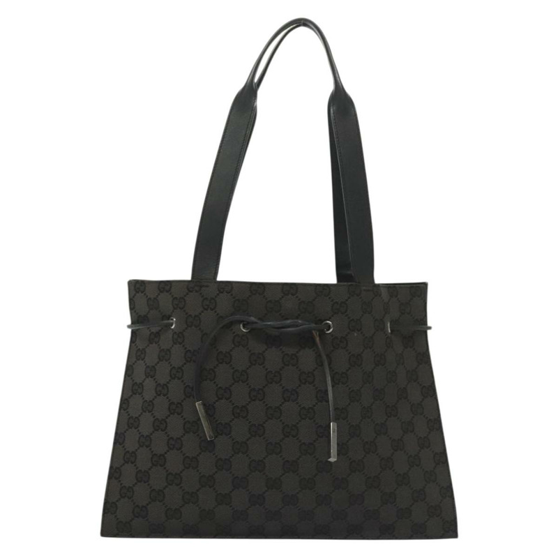 【日本直送】GUCCI GG帆布托特包 黑色 銀色 002 1053 正品 142008-12