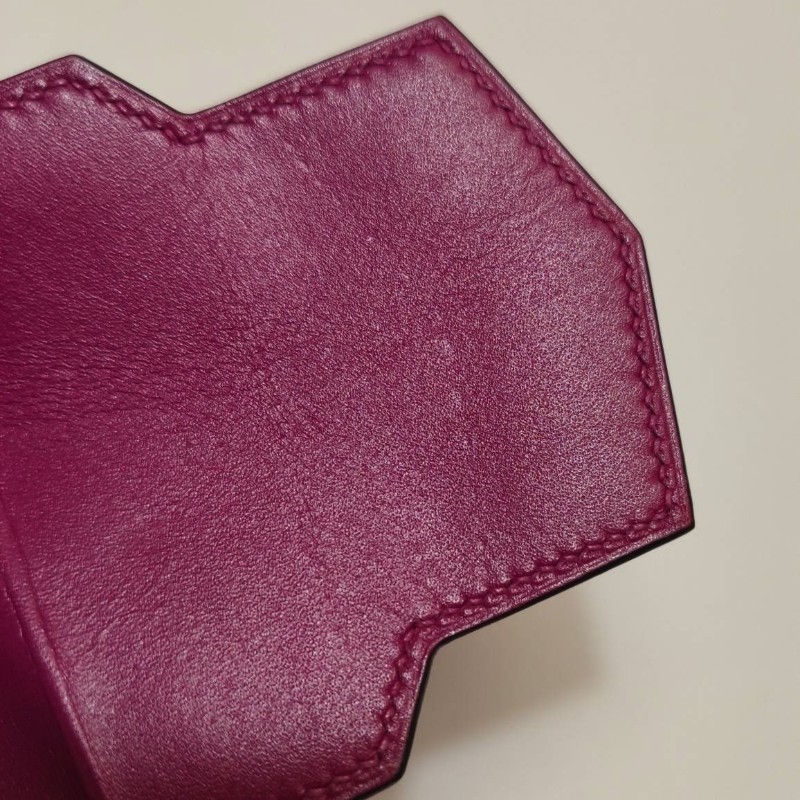 Hermes 純色斜挎包Swift牛皮銀扣L3玫瑰紫A 刻-12