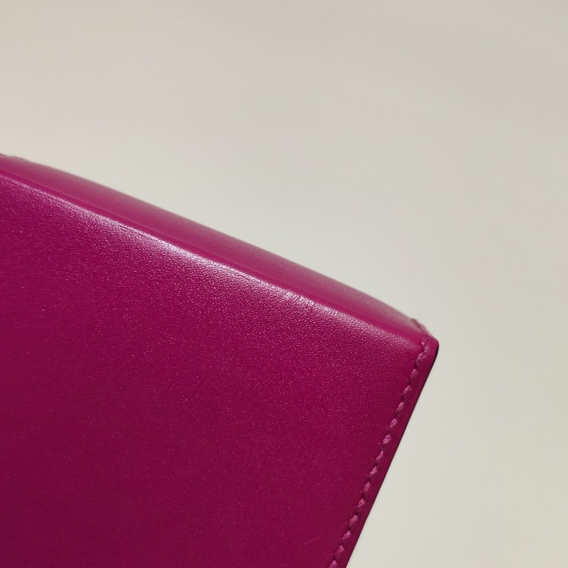 Hermes 純色斜挎包Swift牛皮銀扣L3玫瑰紫A 刻-14