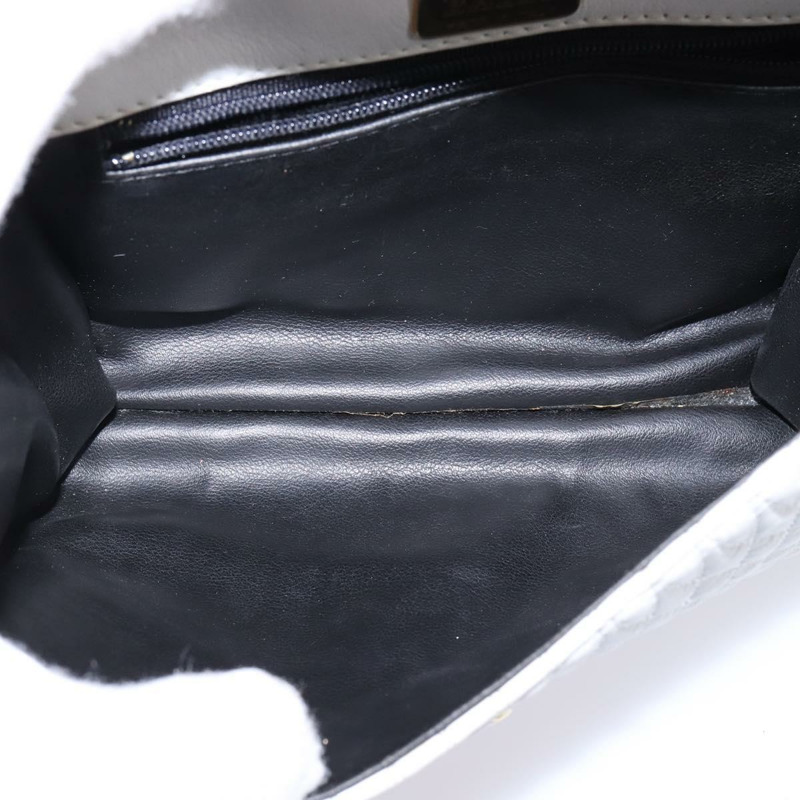 【日本直送】BALLY 鏈條單肩包 皮革 白色 金色 Auth am9085-10