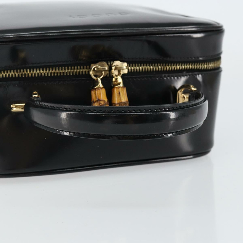 【日本直送】GUCCI 竹節手提包 琺瑯黑金 000 3270 0323 正品 SW1517-6