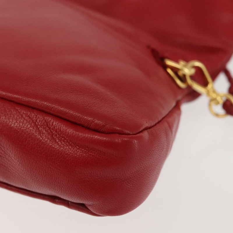 【日本直送】Miu Miu Bijoux 皮革單肩包 紅色金色 正品 SW1539-15