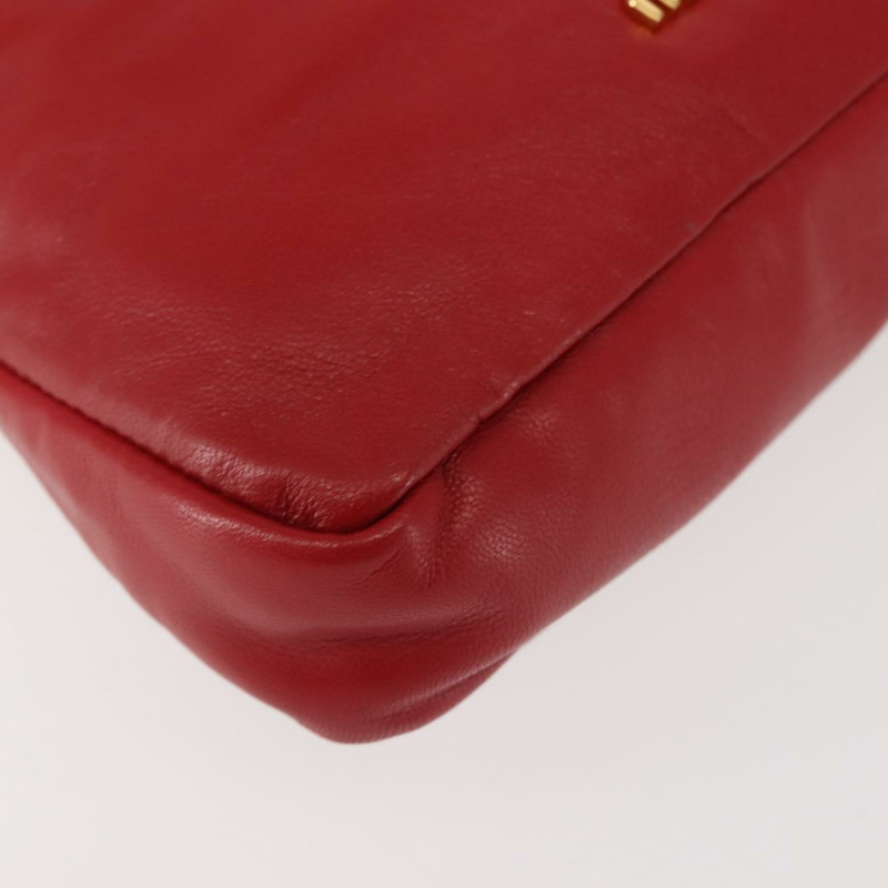 【日本直送】Miu Miu Bijoux 皮革單肩包 紅色金色 正品 SW1539-16