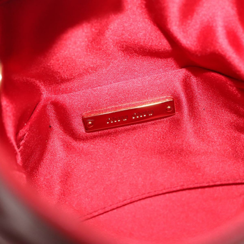 【日本直送】Miu Miu Bijoux 皮革單肩包 紅色金色 正品 SW1539-19