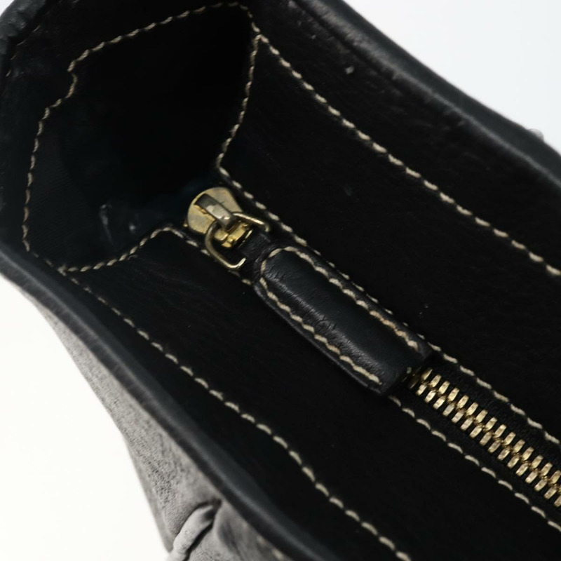 【日本直送】Salvatore Ferragamo 皮革手提包 黑色 金色 Auth SW1521-9