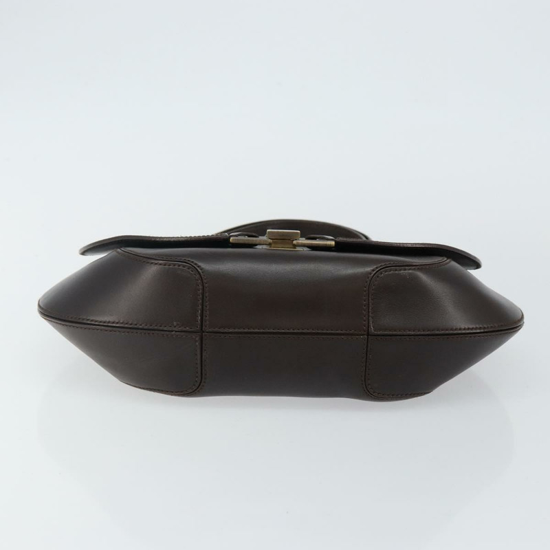 【日本直送】Salvatore Ferragamo Gancini 手提包,黑色真皮,正品 SW1544-4