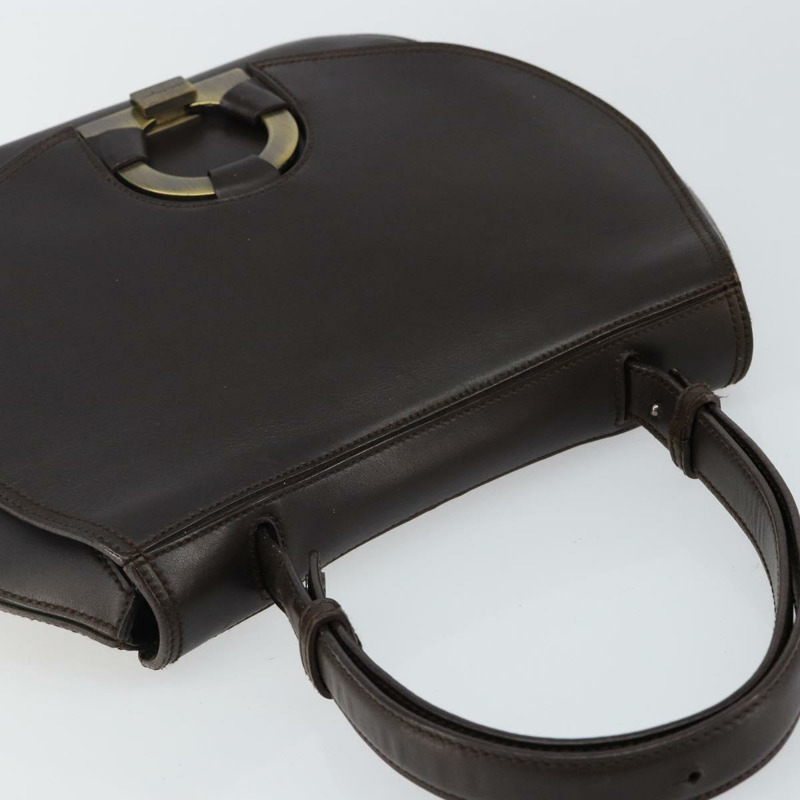 【日本直送】Salvatore Ferragamo Gancini 手提包,黑色真皮,正品 SW1544-5