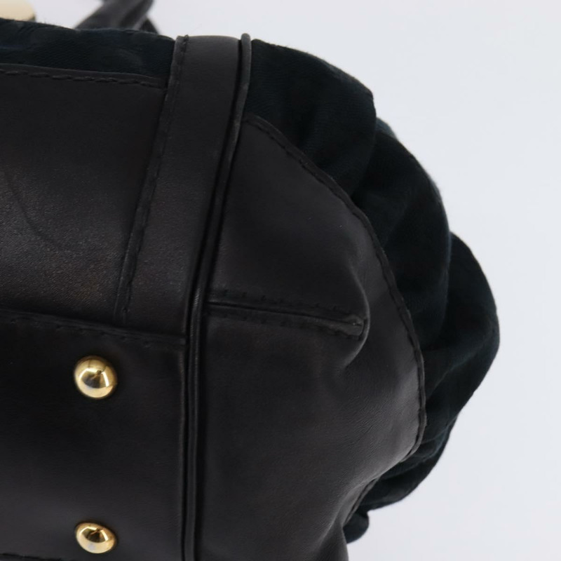 【日本直送】GUCCI GG帆布手提包 黑色金色 正品 SW1542-14