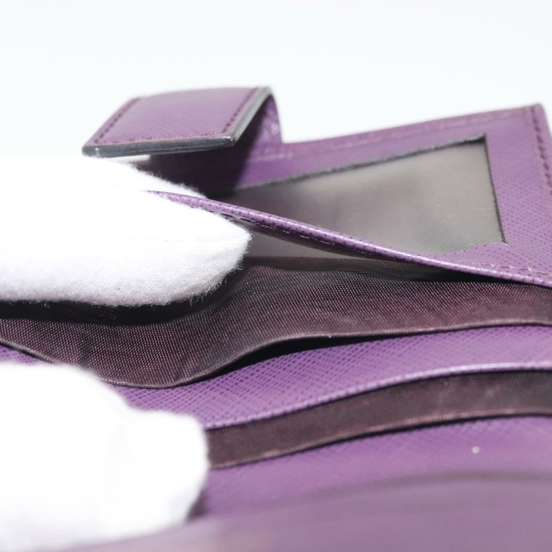 【日本直送】Salvatore Ferragamo Gancini 皮夾 皮革 紫色 金飾 正品 am9074-9