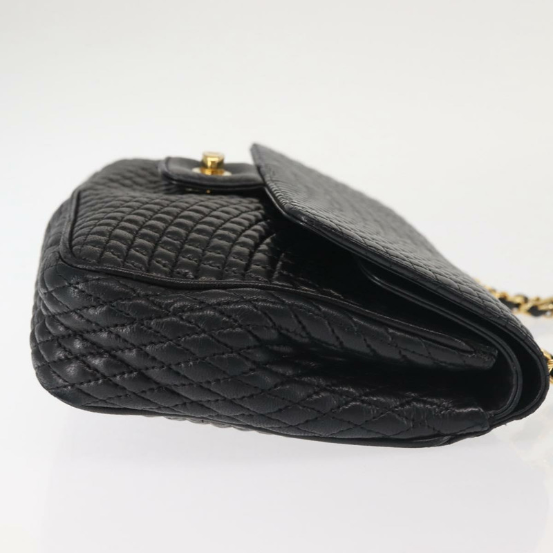 【日本直送】BALLY 鏈條單肩包 皮革 黑色 金色 正品 am9054-2