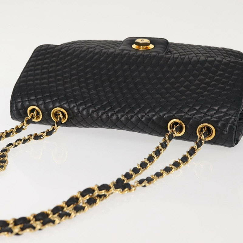 【日本直送】BALLY 鏈條單肩包 皮革 黑色 金色 正品 am9054-5