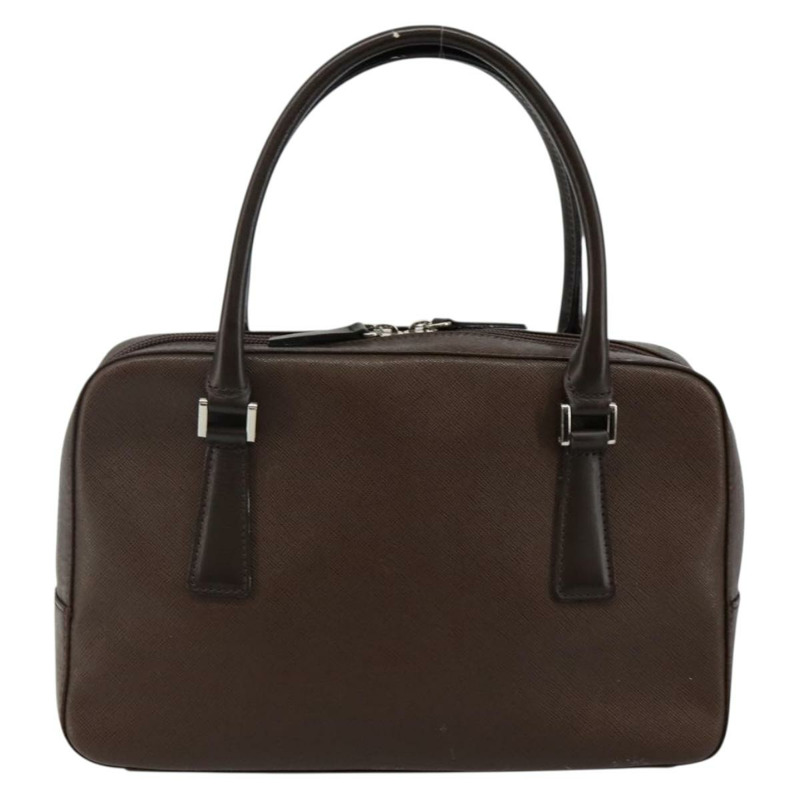 【日本直送】BURBERRY 手提包 皮革 棕色 銀色 正品 am9046-1