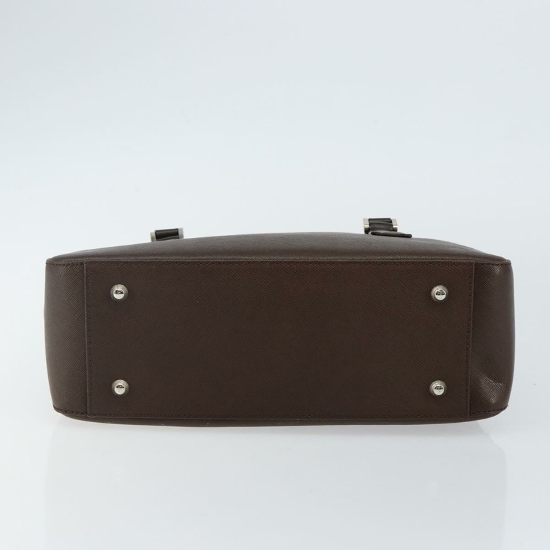 【日本直送】BURBERRY 手提包 皮革 棕色 銀色 正品 am9046-4