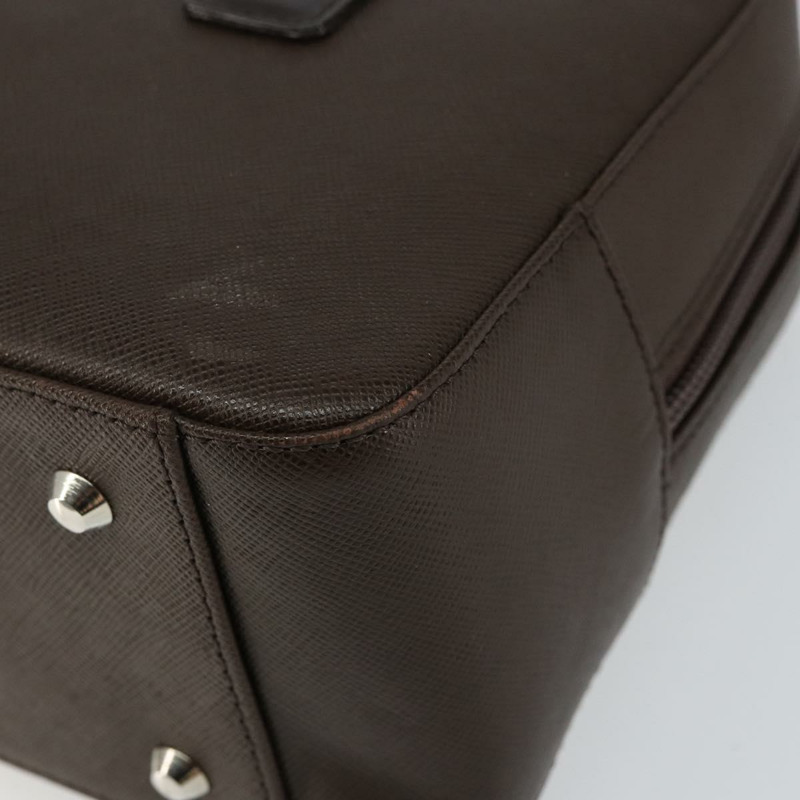 【日本直送】BURBERRY 手提包 皮革 棕色 銀色 正品 am9046-8