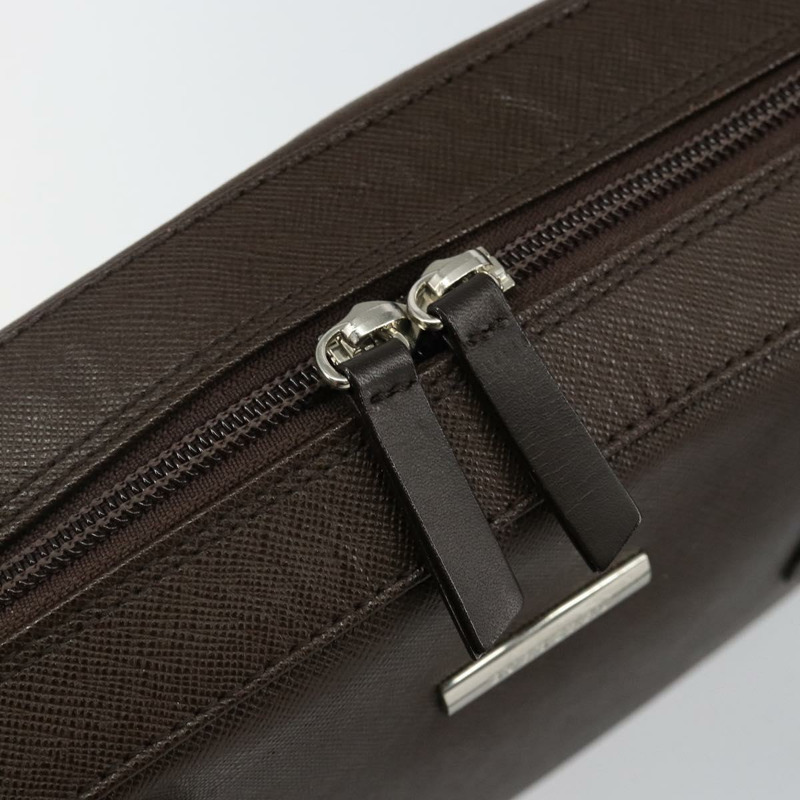 【日本直送】BURBERRY 手提包 皮革 棕色 銀色 正品 am9046-17