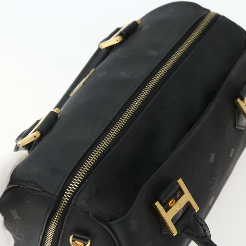 【日本直送】MCM Logoogram Vicetos 波士頓包 PVC 黑金 Auth am9026-5