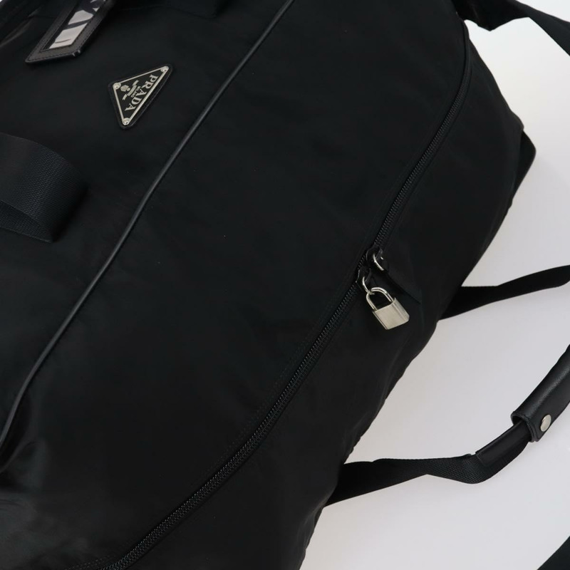 【日本直送】PRADA 波士頓包 尼龍 2way 黑色 銀色 Auth 143770-6