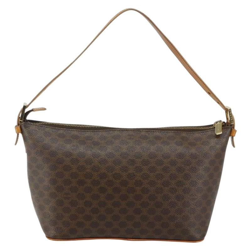 【日本直送】CELINE Macadam帆布手提包 PVC皮革 棕色 金色 正品 143725-1