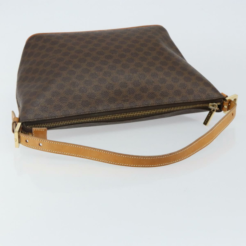 【日本直送】CELINE Macadam帆布手提包 PVC皮革 棕色 金色 正品 143725-6