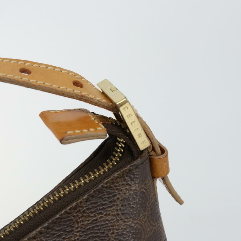 【日本直送】CELINE Macadam帆布手提包 PVC皮革 棕色 金色 正品 143725-9