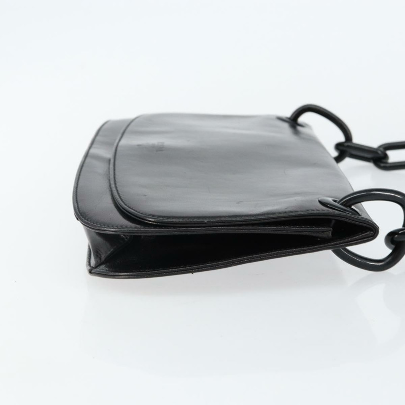 【日本直送】PRADA 黑色皮革鏈條單肩包，正品編號 143771-2