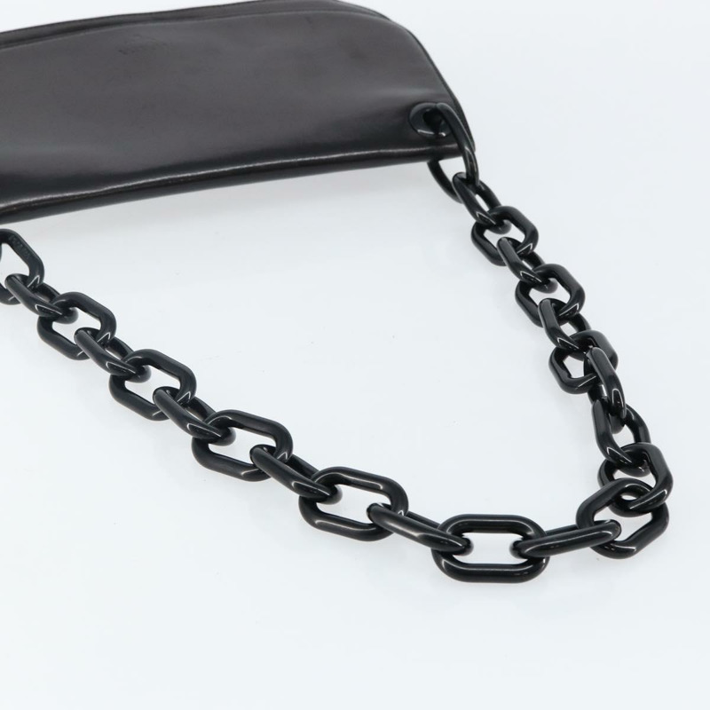 【日本直送】PRADA 黑色皮革鏈條單肩包，正品編號 143771-6