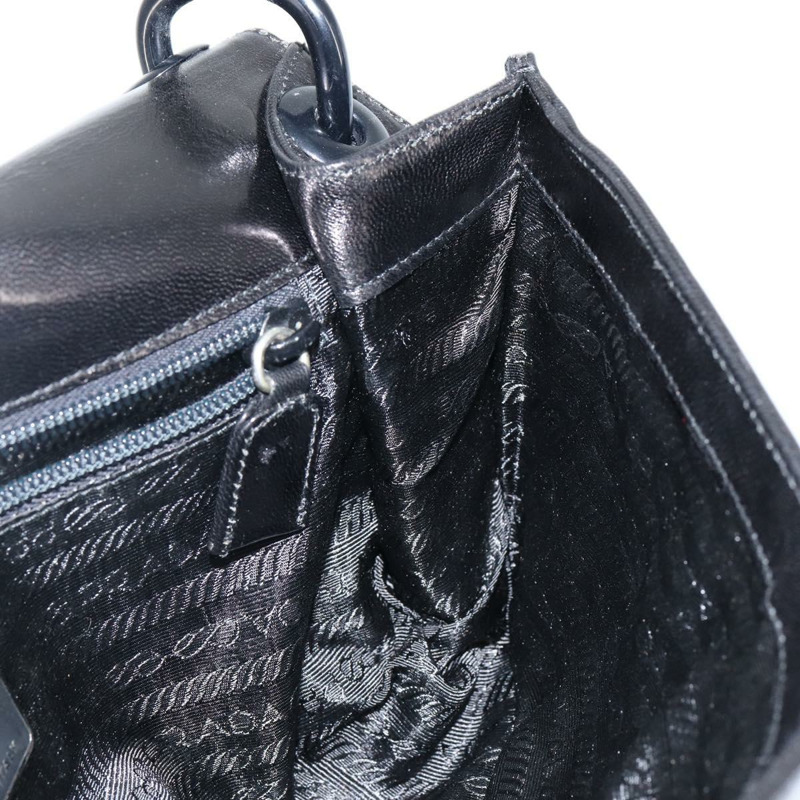 【日本直送】PRADA 黑色皮革鏈條單肩包，正品編號 143771-18