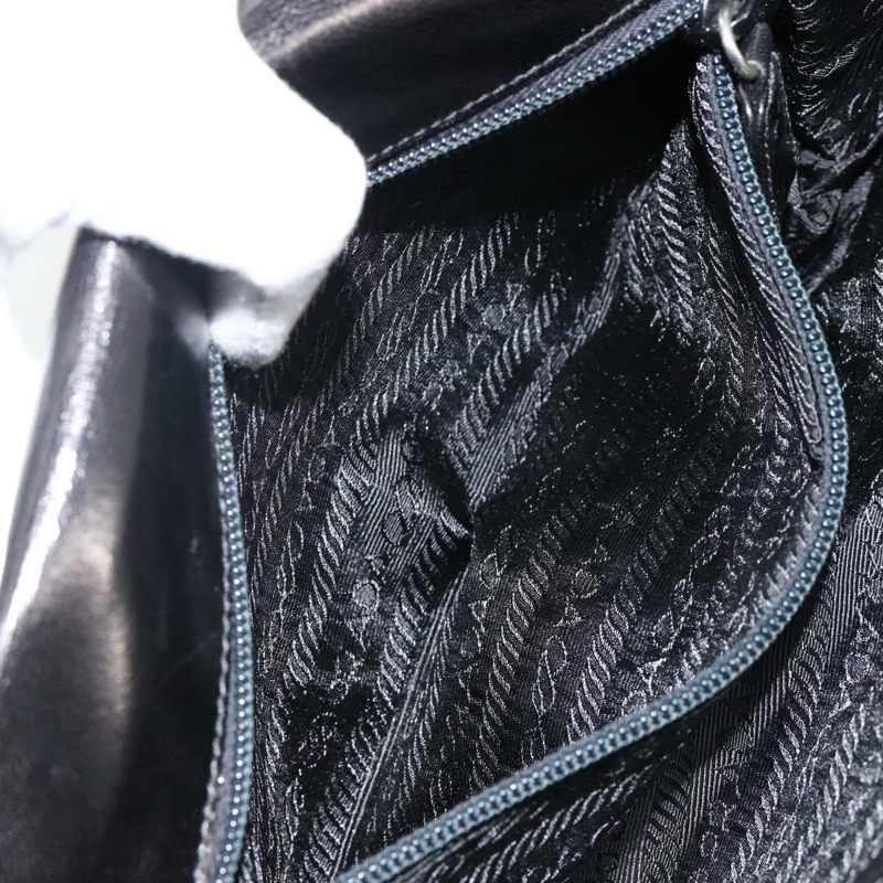 【日本直送】PRADA 黑色皮革鏈條單肩包，正品編號 143771-20