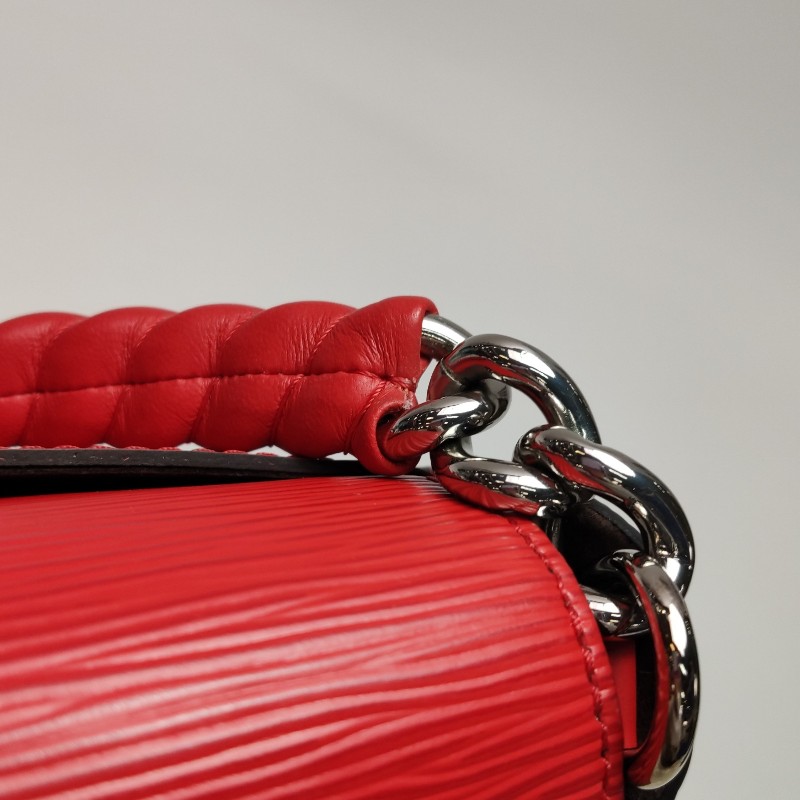 Louis Vuitton(LV) Luna牛皮純色字母logo翻蓋斜挎包單肩包-11