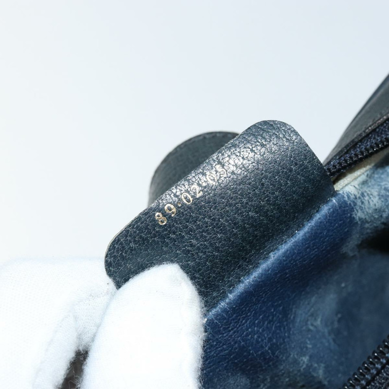 【日本直送】GUCCI GG Supreme Sherry Line 單肩包 PVC 海軍藍 金色 89 02 055 正品 143138-11