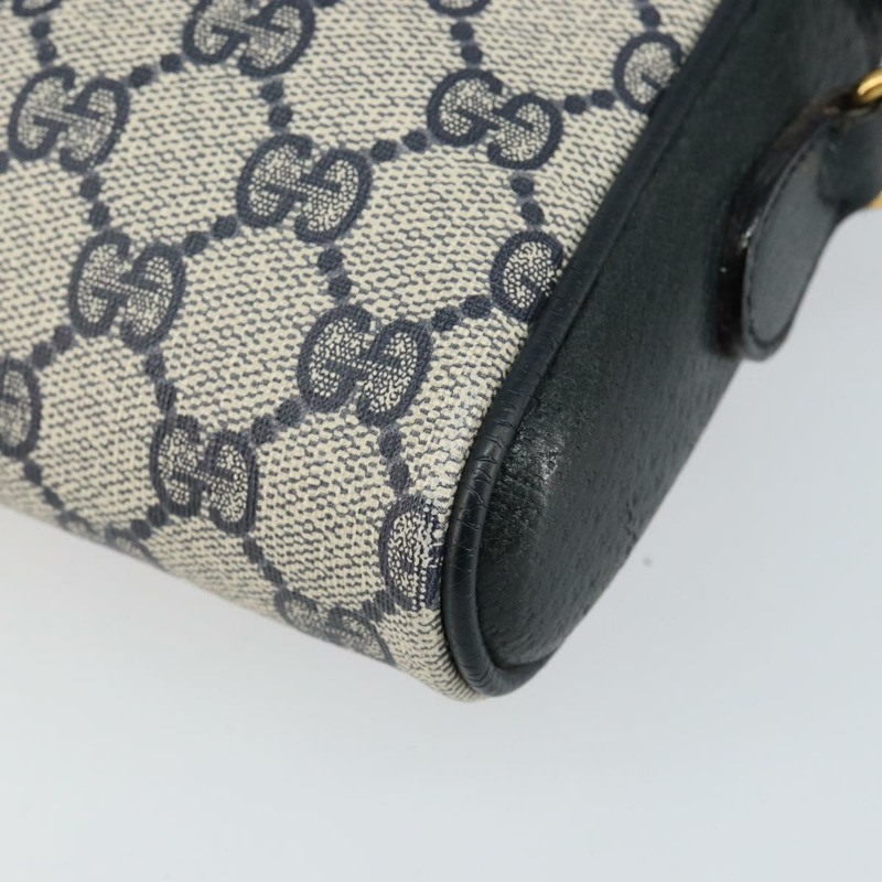 【日本直送】GUCCI GG Supreme Sherry Line 單肩包 PVC 海軍藍 金色 89 02 055 正品 143138-14