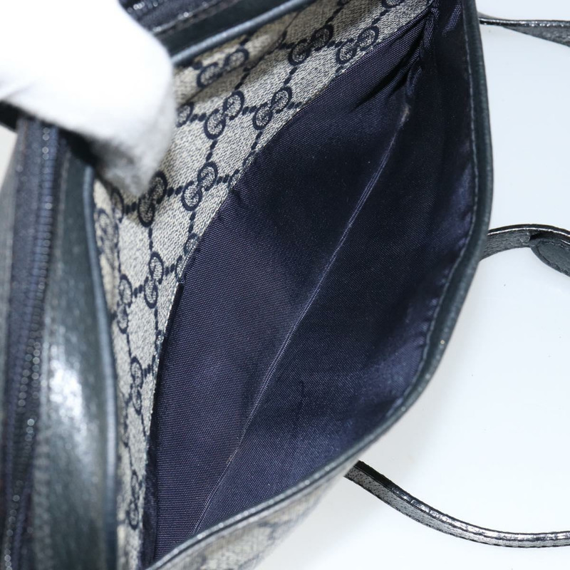 【日本直送】GUCCI GG Supreme Sherry Line 單肩包 PVC 海軍藍 金色 89 02 055 正品 143138-20