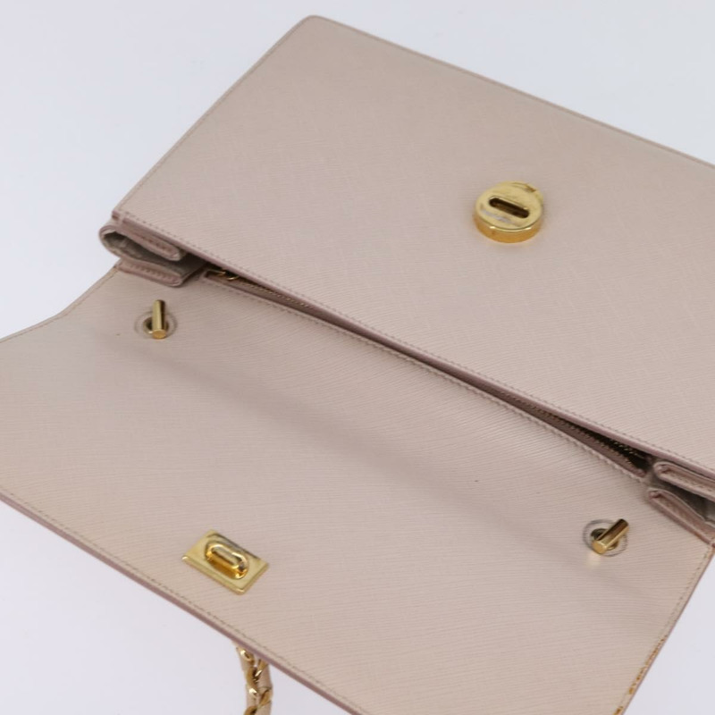 【日本直送】Salvatore Ferragamo 鏈條單肩包 皮革 粉紅色 金色 正品 135336-16