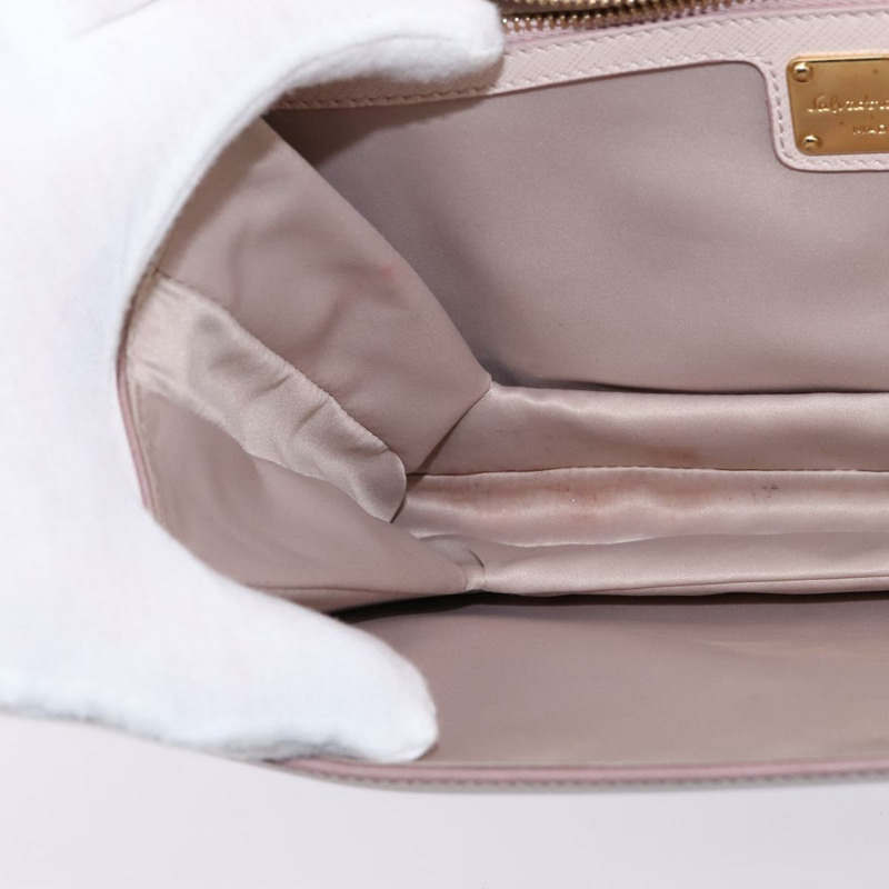 【日本直送】Salvatore Ferragamo 鏈條單肩包 皮革 粉紅色 金色 正品 135336-19