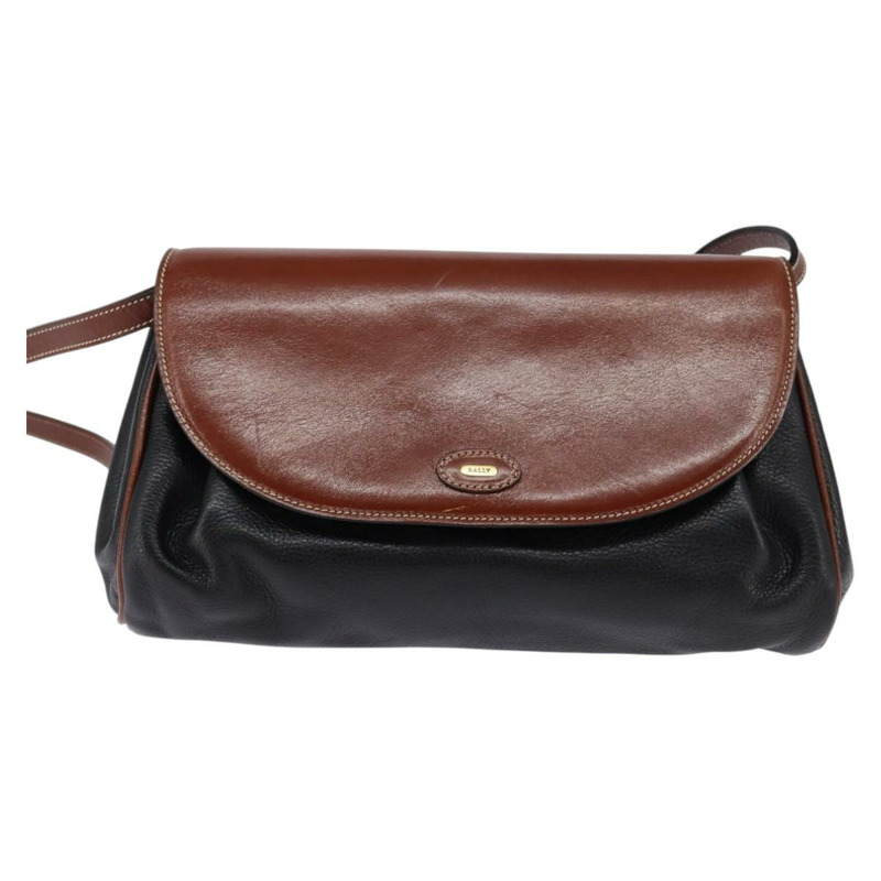 【日本直送】BALLY 黑色金色皮革肩背包 正品 BA5594-12