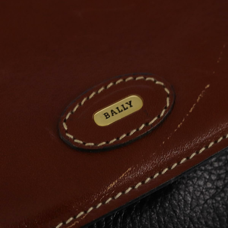 【日本直送】BALLY 黑色金色皮革肩背包 正品 BA5594-16
